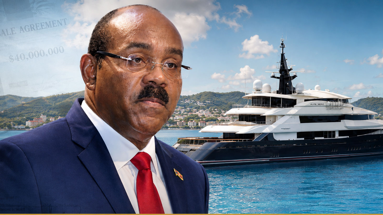 THE PRIME MINISTER, THE SUPERYACHT AND THE $40 MILLION SALE