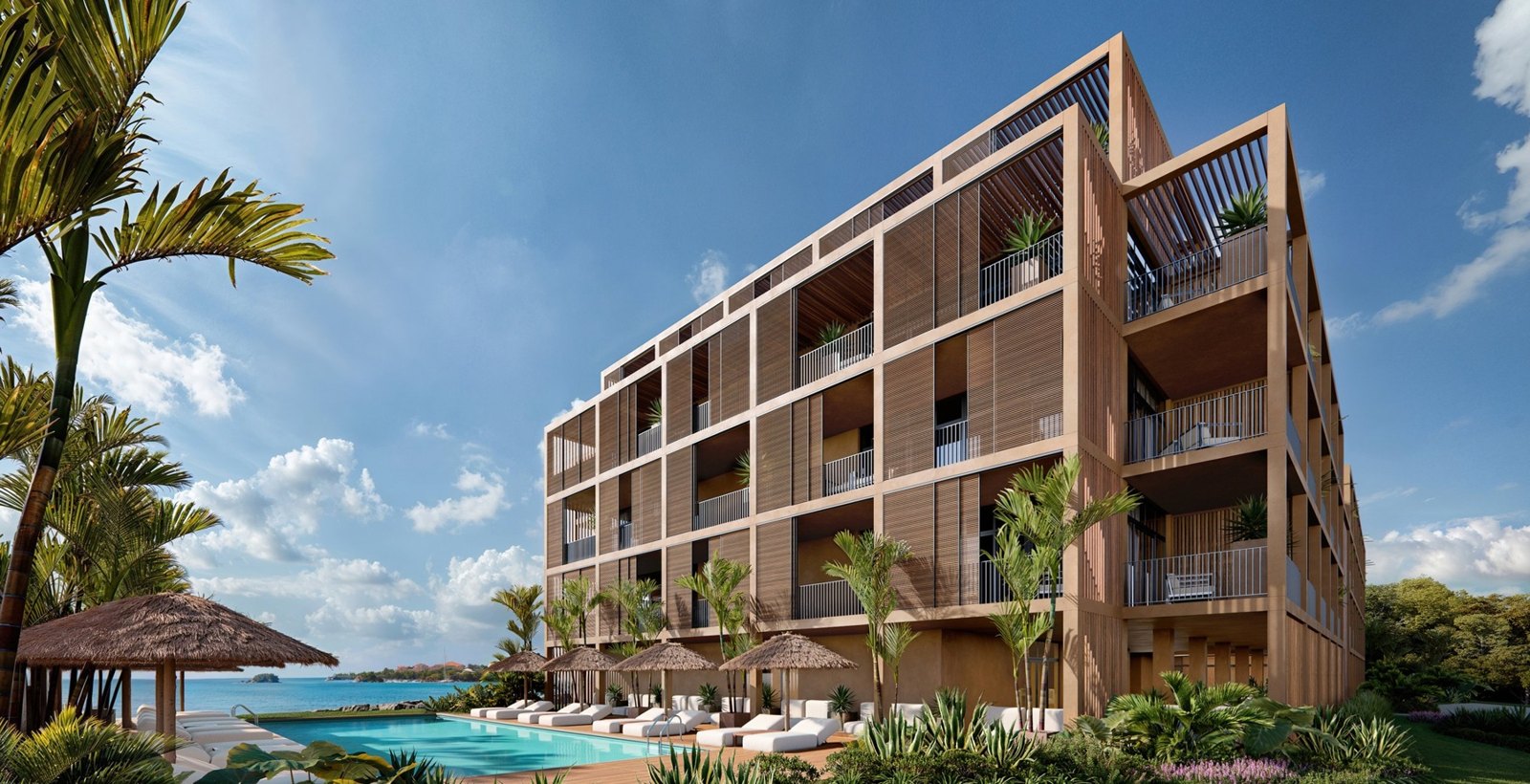 Promotional architectural rendering of One True Blue Beach