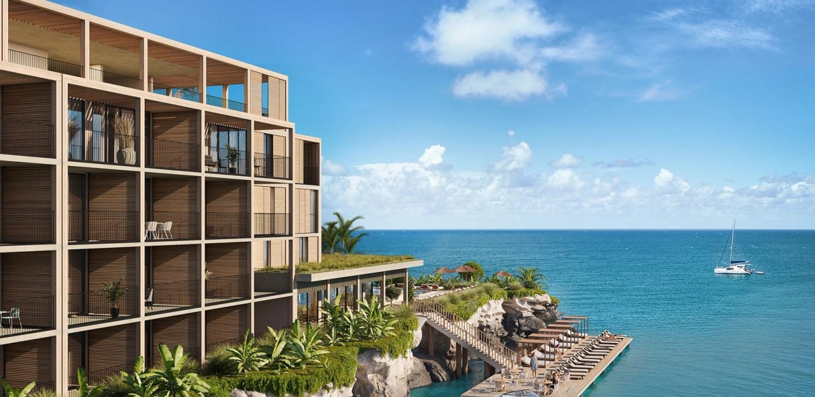 Promotional architectural rendering of One True Blue Beach