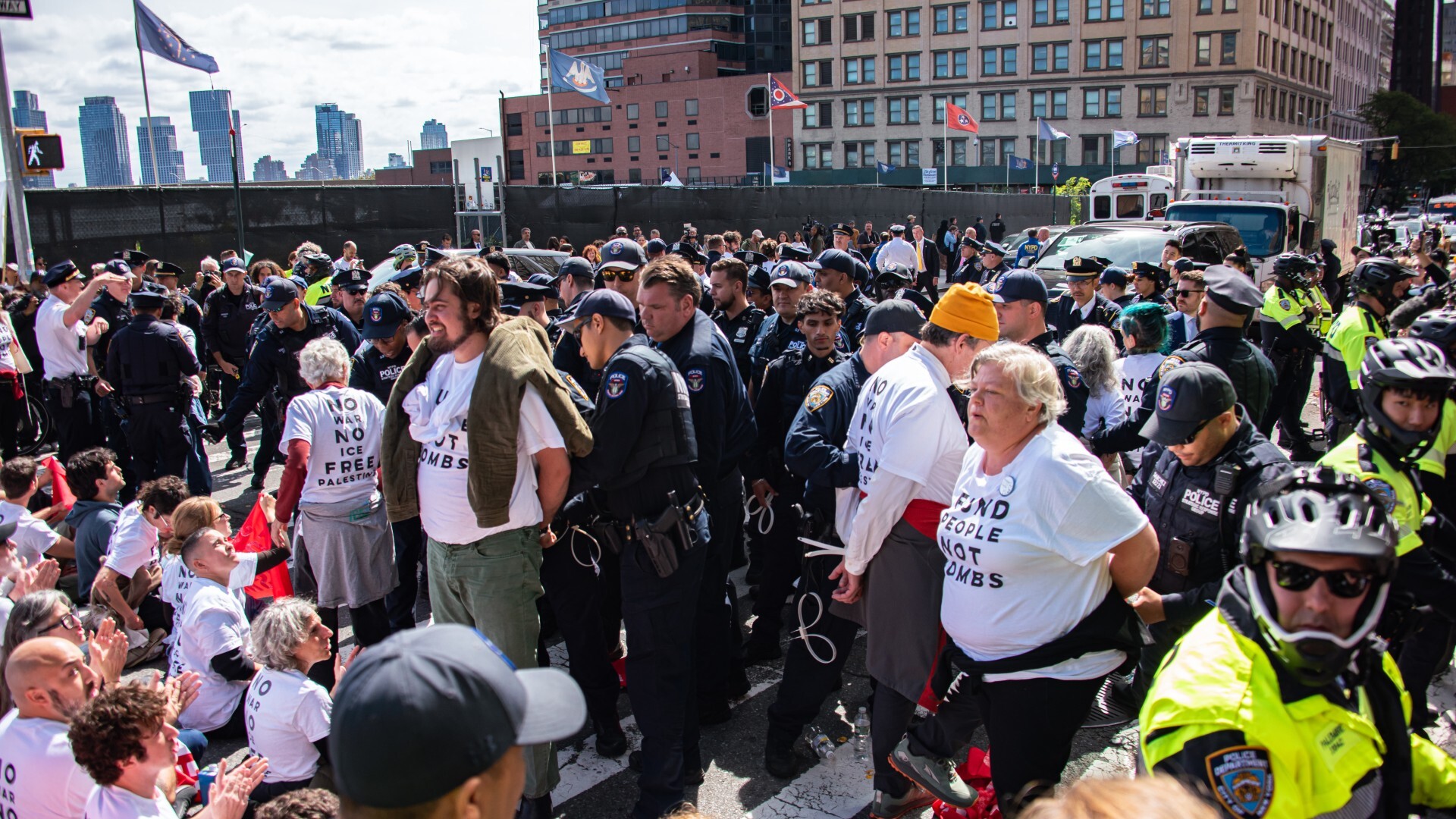 No, Netanyahu wasn’t arrested during his UN visit, but those protesting against him were